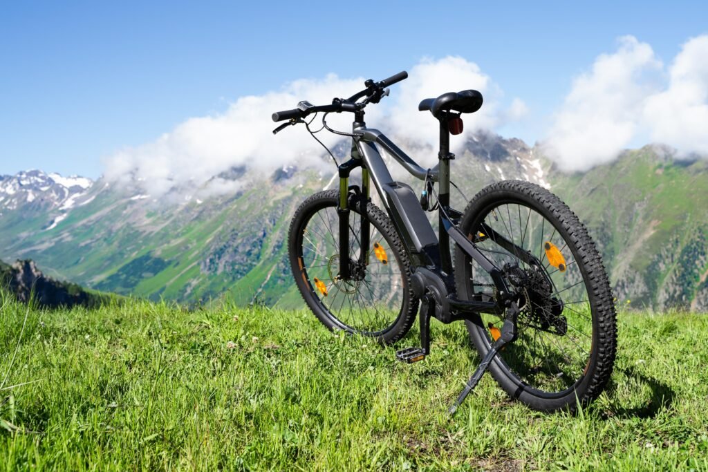 Mountain E-Bike Mountain E-Bike In Alps Mountains