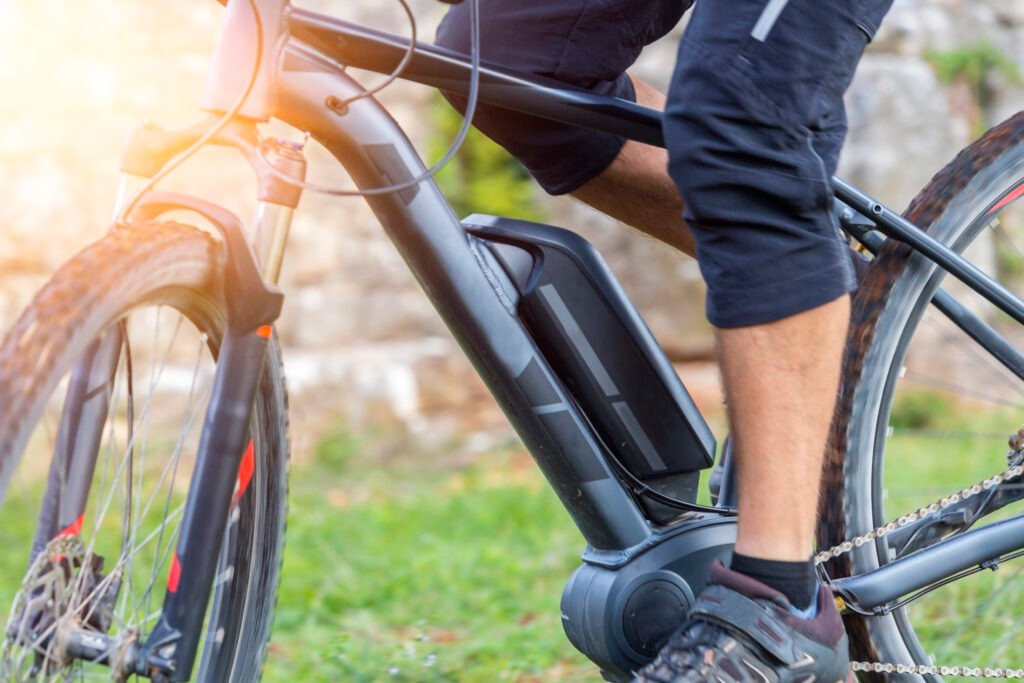 Close up of battery of an E-Mountainbike