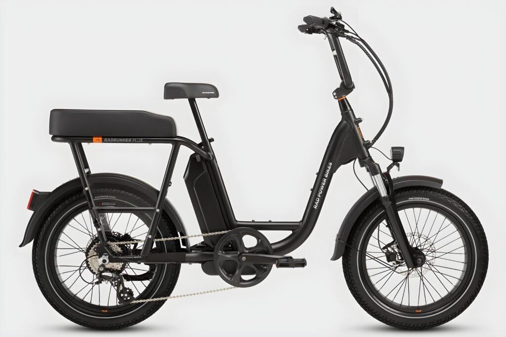 RadRunner Plus electric utility bike with 7-speed drivetrain and upgraded display.